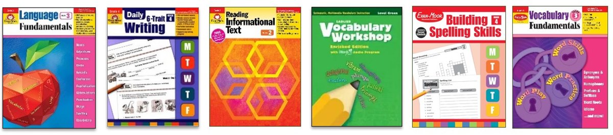 헨리반 교재: Daily 6-Trait Writing, Vocabulary Workshop 등