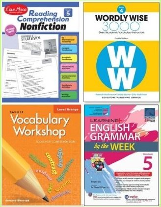 소설반 B 교재: Wordly Wise 3000, Vocabulary Workshop, Grammar by the Week